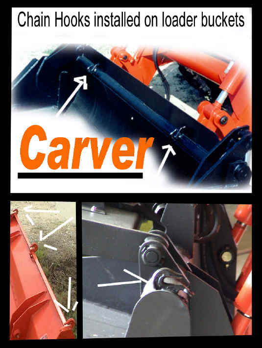 John Deere Garden Tractor With Loader Chain Hooks For Loader Bucket